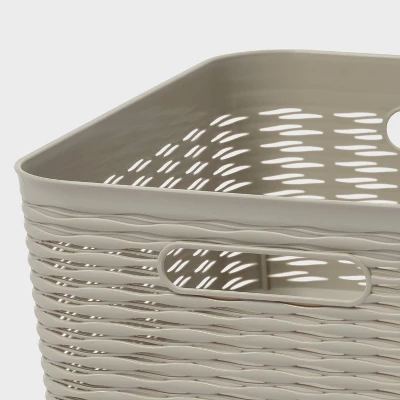 2pk Wave Medium Decorative Basket Gray - Brightroom™ 4 2pk Wave Medium Decorative Basket Gray - Brightroom™ - Image 2