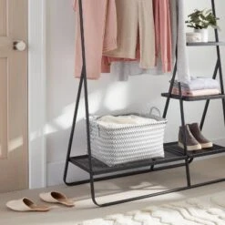 Brightroom 21 Large Woven Rectangular Storage Basket Gray/White - Brightroomâ„¢