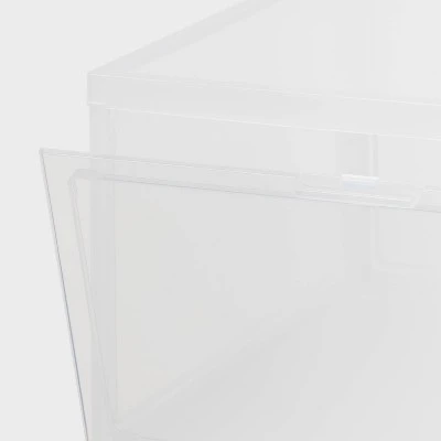 Stackable Large Bin Front Opening Clear - Brightroom™: Transparent Utility Storage, 19 Volume, Stackable 4 Stackable Large Bin Front Opening Clear - Brightroom™: Transparent Utility Storage, 19 Volume, Stackable - Image 2