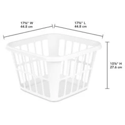 1.25bu Laundry Basket White - Brightroom™: Plastic Clothes Hamper With Built-In Handles, Medium Size, Portable Storage 11 1.25bu Laundry Basket White - Brightroom™: Plastic Clothes Hamper With Built-In Handles, Medium Size, Portable Storage -Brightroom GUEST 653ac7f6 d736 44af 833f 9cb40511fa7e