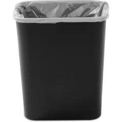 7.8gal Swing Top Waste Can Black - Brightroom™: Indoor Trash Bin With Lid, Textured Plastic, 21.375" Height 16 7.8gal Swing Top Waste Can Black - Brightroom™: Indoor Trash Bin With Lid, Textured Plastic, 21.375" Height -Brightroom GUEST 653d4391 bfe6 42bf 94a4 02d3da0446b1