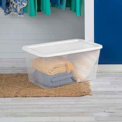 90qt Clear Storage Box White - Brightroom™ 4 90qt Clear Storage Box White - Brightroom™ - Image 2