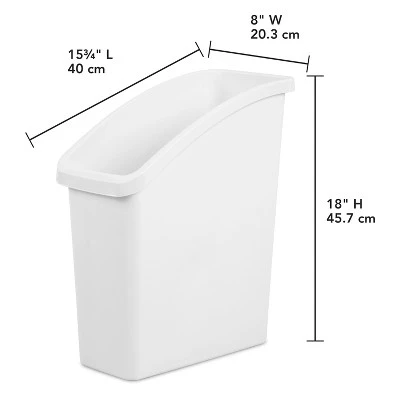 Under Sink Waste And Sorting Can - Brightroom™: Compact Kitchen Trash Can, 5.8 Gallon, White, Textured Finish 9 Under Sink Waste And Sorting Can - Brightroom™: Compact Kitchen Trash Can, 5.8 Gallon, White, Textured Finish - Image 7