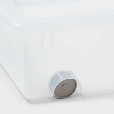 60qt Latching Clear Storage Box With Gray Latches - Brightroom™ 6 60qt Latching Clear Storage Box With Gray Latches - Brightroom™ - Image 4