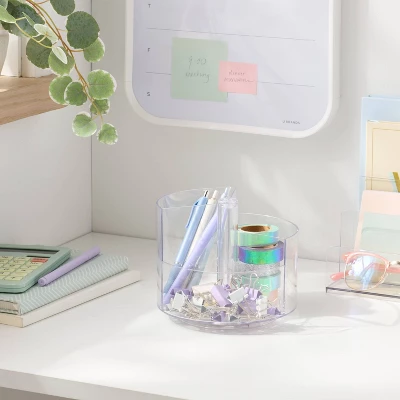 Clear Spinning Pencil Caddy - Brightroom™ 3 Clear Spinning Pencil Caddy - Brightroom™