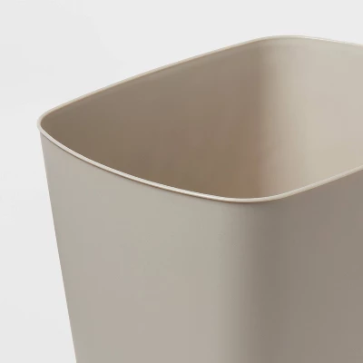 3gal Open Vanity Waste Basket Gray - Brightroom™: Compact Plastic Indoor Trash Can, Matte Finish, Small Size, 3 Gallon Capacity 4 3gal Open Vanity Waste Basket Gray - Brightroom™: Compact Plastic Indoor Trash Can, Matte Finish, Small Size, 3 Gallon Capacity - Image 2