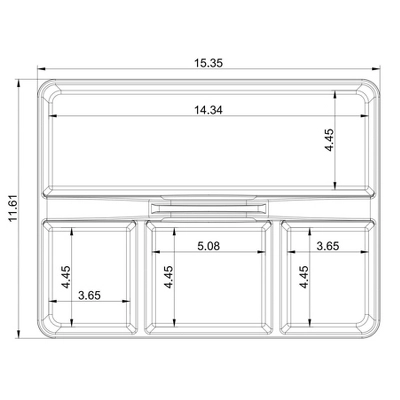 Divided Caddy Organizer White - Brightroom™: Utility Storage Cart, Polypropylene, Universal Storage, 1 Year Warranty 5 Divided Caddy Organizer White - Brightroom™: Utility Storage Cart, Polypropylene, Universal Storage, 1 Year Warranty - Image 3