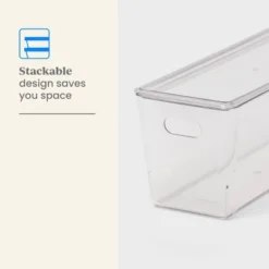 5L Stacking Clear Bin With Lid - Brightroom™: PET, Stackable, Universal Storage, Handles, 13.77" X 5.11" 8 5L Stacking Clear Bin With Lid - Brightroom™: PET, Stackable, Universal Storage, Handles, 13.77" X 5.11" -Brightroom GUEST 6b138a9a 9e6e 4f33 828f 0aa24471f452