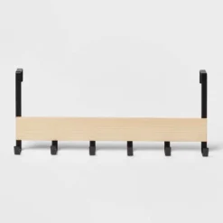 Large Over The Door Hook With Wood 6 Hooks - Brightroom™ 10 Large Over The Door Hook With Wood 6 Hooks - Brightroom™ -Brightroom GUEST 6e3d4c8e 1b64 444c b060 7ff56ecf7122