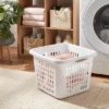1.5bu Plastic Square Laundry Basket - Brightroom™: Medium White Clothes Hamper With Built-In Handles, Portable Storage 2 1.5bu Plastic Square Laundry Basket - Brightroom™: Medium White Clothes Hamper With Built-In Handles, Portable Storage -Brightroom GUEST 6e9724b5 4212 4de8 9278 6c875ab95481