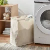 Canvas Rectangle Laundry Hamper - Brightroom™: Beige, 80L Capacity, Open-Top, Multipurpose Clothes Sorter, No Assembly Required 2 Canvas Rectangle Laundry Hamper - Brightroom™: Beige, 80L Capacity, Open-Top, Multipurpose Clothes Sorter, No Assembly Required -Brightroom GUEST 72321b7c 1e32 4de6 b2ef 85edbcde836e
