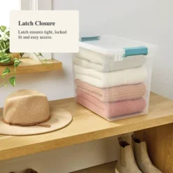 27qt Deep Storage Bin Clear With Latches - Brightroom™ 7 27qt Deep Storage Bin Clear With Latches - Brightroom™ -Brightroom GUEST 73a48fb7 940c 4bc0 98d8 2da64ce7cc15