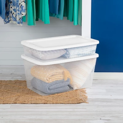 90qt Clear Storage Box White - Brightroom™ 6 90qt Clear Storage Box White - Brightroom™ - Image 4
