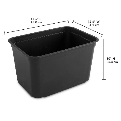 26.2qt Heavy Duty Storage Bin - Brightroom™: Black Plastic, Stackable & Portable, Universal Storage Solution 9 26.2qt Heavy Duty Storage Bin - Brightroom™: Black Plastic, Stackable & Portable, Universal Storage Solution - Image 7