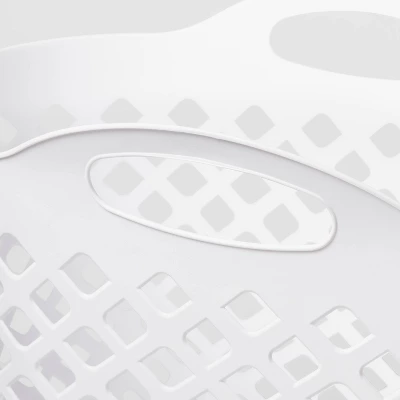 1.2bu/45L Flexible Oval Laundry Basket White - Brightroom™: Portable Clothes Storage With Built-In Handles 4 1.2bu/45L Flexible Oval Laundry Basket White - Brightroom™: Portable Clothes Storage With Built-In Handles - Image 2