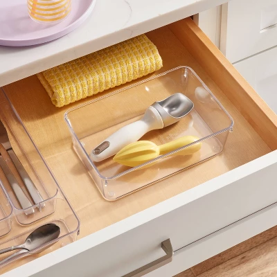 6"x9" Drawer Flatware Organizer - Brightroom™: Clear PETG In-Drawer Storage Tray, Contemporary Kitchen Organizer 3 6"x9" Drawer Flatware Organizer - Brightroom™: Clear PETG In-Drawer Storage Tray, Contemporary Kitchen Organizer