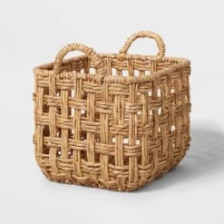 Twisted Open Checkered Weave Milk Crate Natural - Brightroom™ 10 Twisted Open Checkered Weave Milk Crate Natural - Brightroom™ -Brightroom GUEST 7cdb0b06 63dd 4c9e 9054 23599ff003c3