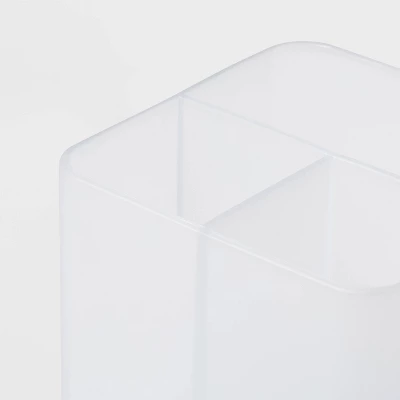 Plastic Pencil Holder Clear - Brightroom™: Desk Organizer & Pencil Cup For Office & Stationery Organization 4 Plastic Pencil Holder Clear - Brightroom™: Desk Organizer & Pencil Cup For Office & Stationery Organization - Image 2