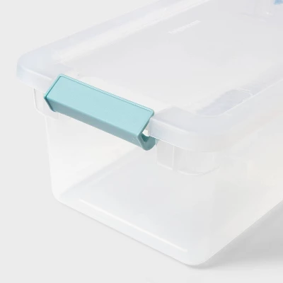 7qt Clear Storage Bin With Latches - Brightroom™ 4 7qt Clear Storage Bin With Latches - Brightroom™ - Image 2