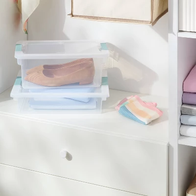 7qt Clear Storage Bin With Latches - Brightroom™ 3 7qt Clear Storage Bin With Latches - Brightroom™