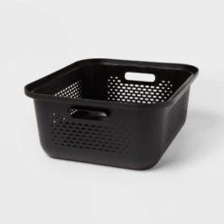 Small Decorative Plastic Bin With Cutout Handles - Brightroom™ 8 Small Decorative Plastic Bin With Cutout Handles - Brightroom™ -Brightroom GUEST 80fa406d f164 4001 b0c0 406b1bce2bd5