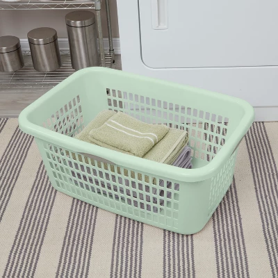 2bu Laundry Basket Green - Brightroom™: Portable Plastic Clothes Organizer With Built-In Handles, 70.4L Capacity 3 2bu Laundry Basket Green - Brightroom™: Portable Plastic Clothes Organizer With Built-In Handles, 70.4L Capacity