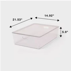 26L Stacking Clear Bin With Lid - Brightroom™: Plastic, Stackable, Universal Storage, 21.53" X 14.92" X 5.9" 9 26L Stacking Clear Bin With Lid - Brightroom™: Plastic, Stackable, Universal Storage, 21.53" X 14.92" X 5.9" -Brightroom GUEST 85cf5793 f88f 4998 b98c f4704bdf204a