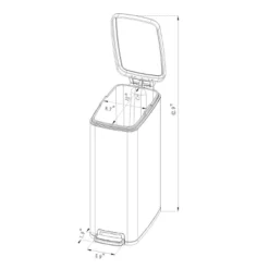 45L Slim Step Trash Can - Brightroom™ 9 45L Slim Step Trash Can - Brightroom™ -Brightroom GUEST 869a5ad1 0687 49c5 986b a36d11f424d8