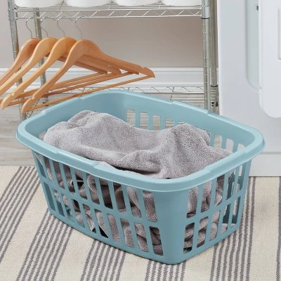 1.5 Bu Laundry Basket Pewter Aqua - Brightroom™ 4 1.5 Bu Laundry Basket Pewter Aqua - Brightroom™ - Image 2