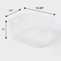 Large Open Front Storage Bin Clear - Brightroom™: Plastic, Portable, Nesting, Universal Storage, 14.5 Volume Capacity 7 Large Open Front Storage Bin Clear - Brightroom™: Plastic, Portable, Nesting, Universal Storage, 14.5 Volume Capacity -Brightroom GUEST 8ad6cc5a b0b4 43b6 a98f fd315674ced2