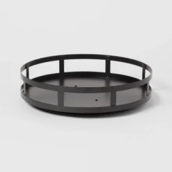 1-Tier Metal Lazy Susan Turntable Black - Brightroom™: Round Steel Serving Tray, Powder-Coated Finish, 11" Diameter 7 1-Tier Metal Lazy Susan Turntable Black - Brightroom™: Round Steel Serving Tray, Powder-Coated Finish, 11" Diameter -Brightroom GUEST 8d0e100a fc78 4e6b 8d63 7591661f0870
