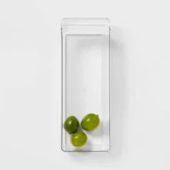 Medium Narrow Fridge And Pantry Organizer Bin - Brightroom™: Clear Kitchen Storage, Freezer-Safe, 14.5"x5.5" -Brightroom GUEST 8de1403a 44a3 4764 a51c d7f7c2888e03