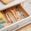 3 Compartment Plastic Drawer Flatware Organizer - Brightroom™: Clear In-Drawer Storage, Contemporary Style, 16"x13"
