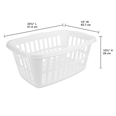 1.5bu Laundry Basket White - Brightroom™: Large Portable Clothes Hamper With Built-In Handles, 52.8L Capacity 8 1.5bu Laundry Basket White - Brightroom™: Large Portable Clothes Hamper With Built-In Handles, 52.8L Capacity - Image 6