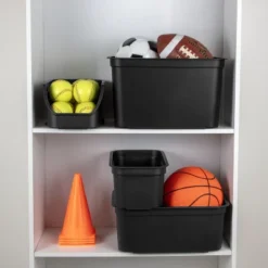 26.2qt Heavy Duty Storage Bin - Brightroom™: Black Plastic, Stackable & Portable, Universal Storage Solution 12 26.2qt Heavy Duty Storage Bin - Brightroom™: Black Plastic, Stackable & Portable, Universal Storage Solution -Brightroom GUEST 90c68d42 d8ac 4549 9130 753707e120e0 2