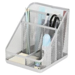 Mesh Medium Desktop Organizer Silver - Brightroom™: Steel Desk Tool Holder, Office Supplies, 7"x7"x6" 9 Mesh Medium Desktop Organizer Silver - Brightroom™: Steel Desk Tool Holder, Office Supplies, 7"x7"x6" -Brightroom GUEST 90dd885d 13ca 43ee 8a4f 82307486fd17