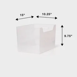 XL Multipurpose Storage Bin Clear - Brightroom™: Polypropylene Utility, 1499 Volume, 9.75" H, 15" W, 10.25" D 7 XL Multipurpose Storage Bin Clear - Brightroom™: Polypropylene Utility, 1499 Volume, 9.75" H, 15" W, 10.25" D -Brightroom GUEST 9b2ee6c7 1f9b 4d9b 8f51 e3f0952399f9