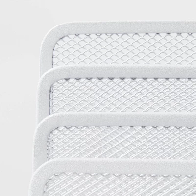 Mesh Letter Sorter White - Brightroom™: Steel File & Letter Organizer, Holder, Tray, No Assembly Required 4 Mesh Letter Sorter White - Brightroom™: Steel File & Letter Organizer, Holder, Tray, No Assembly Required - Image 2