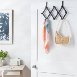 Over The Door Accordion Multiple Hook Black - Brightroomâ„¢