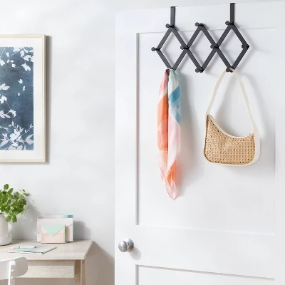Over The Door Accordion Multiple Hook Black - Brightroom™ 2 Over The Door Accordion Multiple Hook Black - Brightroom™
