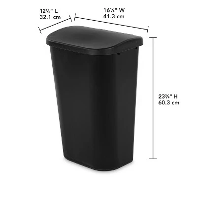 11.3gal Lift Top Waste Basket Black - Brightroom™: Kitchen Trash Can, Fingerprint-Resistant, Indoor Trash Bin 8 11.3gal Lift Top Waste Basket Black - Brightroom™: Kitchen Trash Can, Fingerprint-Resistant, Indoor Trash Bin - Image 6