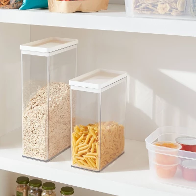 4.3qt Plastic Food Storage Canister - Brightroom™: Kitchen Organization, Clear Pantry Canister 3 4.3qt Plastic Food Storage Canister - Brightroom™: Kitchen Organization, Clear Pantry Canister