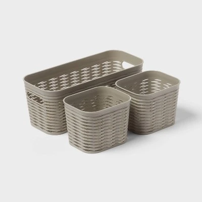 3pk Wave Assorted Decorative Basket 5L Narrow 2c Brightroom™ 6 3pk Wave Assorted Decorative Basket 5L Narrow 2c Brightroom™ - Image 4
