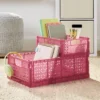 Large Foldable Crate Pink - Brightroom™ 2 Large Foldable Crate Pink - Brightroom™ -Brightroom GUEST 9f887051 e4a8 4d32 abaa ddbf0a47f451