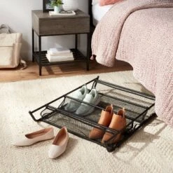 Mesh Underbed Shoe Storage Black - Brightroomâ„¢