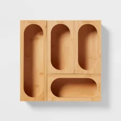 Natural Plastic Food Storage Bag Organizer Yellow - Brightroom™: Freestanding Bag Holder, Kitchen Dispenser, 12.75"x12.75" 6 Natural Plastic Food Storage Bag Organizer Yellow - Brightroom™: Freestanding Bag Holder, Kitchen Dispenser, 12.75"x12.75" -Brightroom GUEST a551a62f 64ac 4031 beec 6f6d56ee07ba