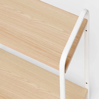 Wood Wall Shelf White Metal - Brightroom™ 3 Wood Wall Shelf White Metal - Brightroom™ - Image 2