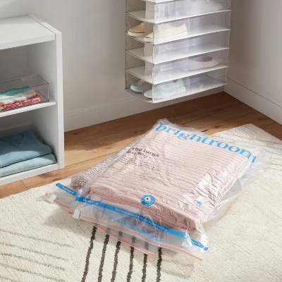 XL 2pc Compression Bags Clear - Brightroom™: Vacuum Seal Storage For Clothing & Bedding, Zipper Closure 3 XL 2pc Compression Bags Clear - Brightroom™: Vacuum Seal Storage For Clothing & Bedding, Zipper Closure