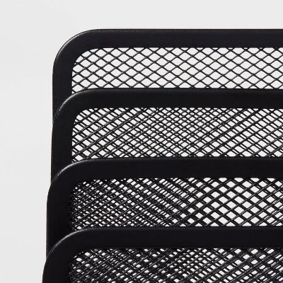 Mesh Letter Sorter Black - Brightroom™ 4 Mesh Letter Sorter Black - Brightroom™ - Image 2