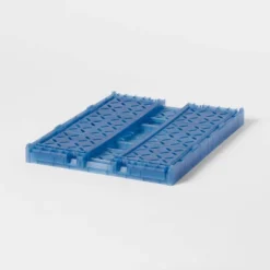 Rectangular Plastic Foldable Medium Crate Blue - Brightroom™ 5 Rectangular Plastic Foldable Medium Crate Blue - Brightroom™ -Brightroom GUEST ab24d555 4e89 446f a1a9 856ca7c1373f